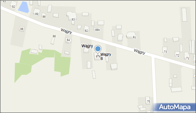 Wągry, Wągry, 87a, mapa Wągry