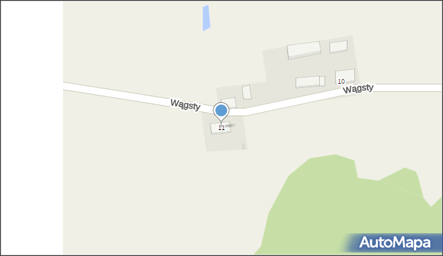 Wągsty, Wągsty, 11, mapa Wągsty