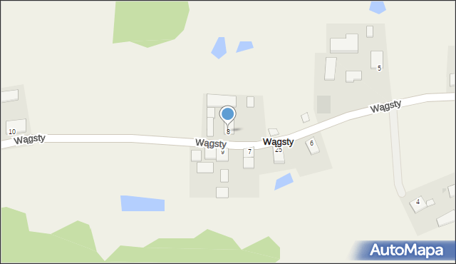 Wągsty, Wągsty, 8, mapa Wągsty