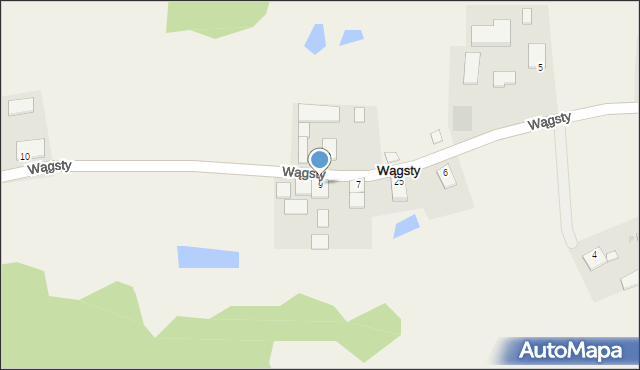 Wągsty, Wągsty, 9, mapa Wągsty