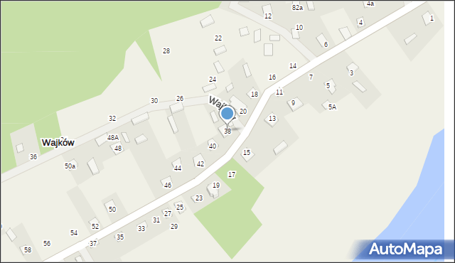 Wajków, Wajków, 38, mapa Wajków
