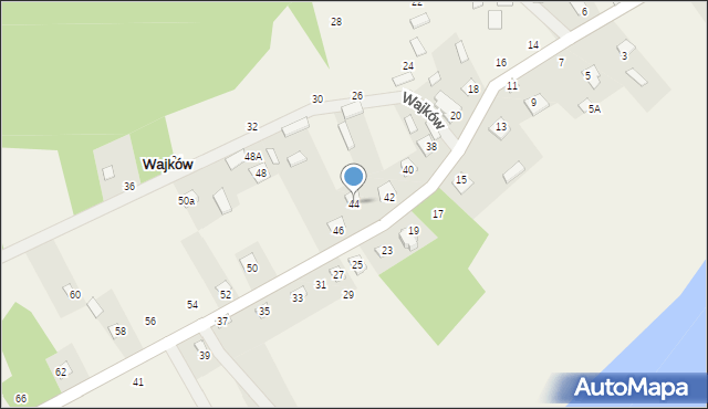 Wajków, Wajków, 44, mapa Wajków