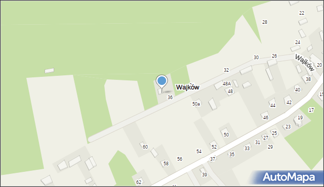 Wajków, Wajków, 54A, mapa Wajków