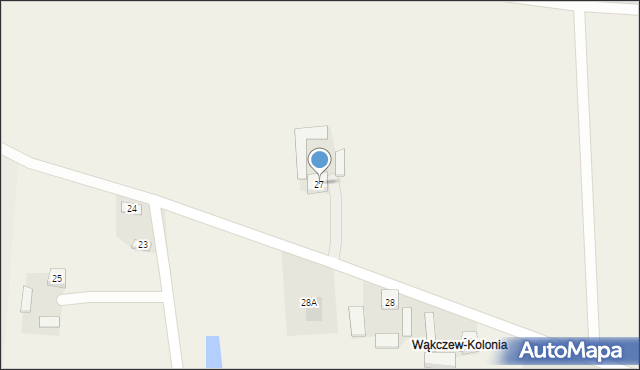 Wąkczew, Wąkczew, 27, mapa Wąkczew