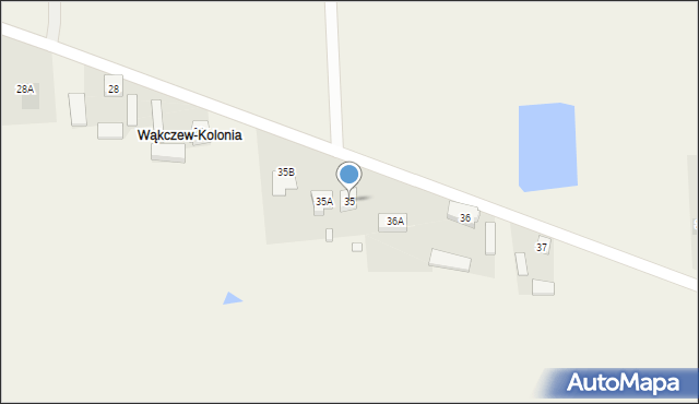 Wąkczew, Wąkczew, 35, mapa Wąkczew