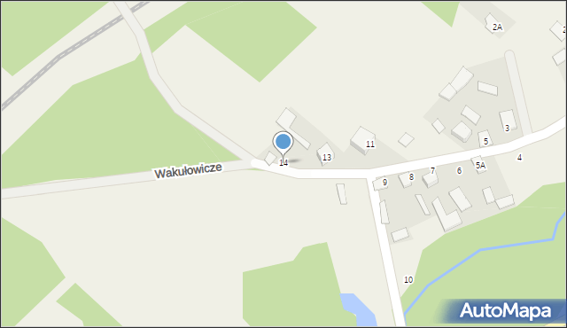 Wakułowicze, Wakułowicze, 14, mapa Wakułowicze