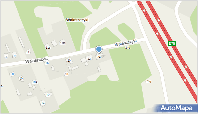 Walaszczyki, Walaszczyki, 24, mapa Walaszczyki