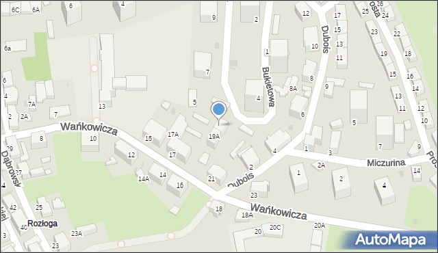 Wałbrzych, Wańkowicza Melchiora, 19B, mapa Wałbrzycha