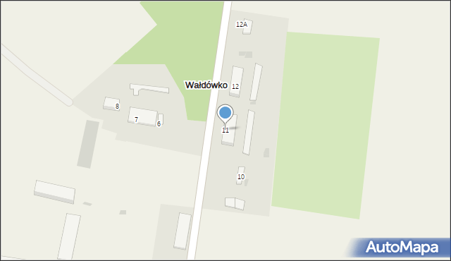 Wałdówko, Wałdówko, 11, mapa Wałdówko