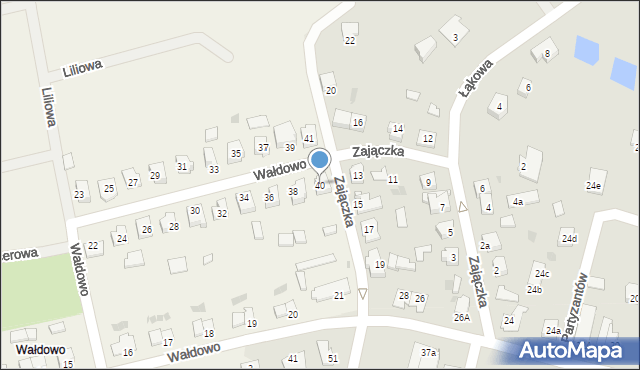 Wałdowo, Wałdowo, 40, mapa Wałdowo