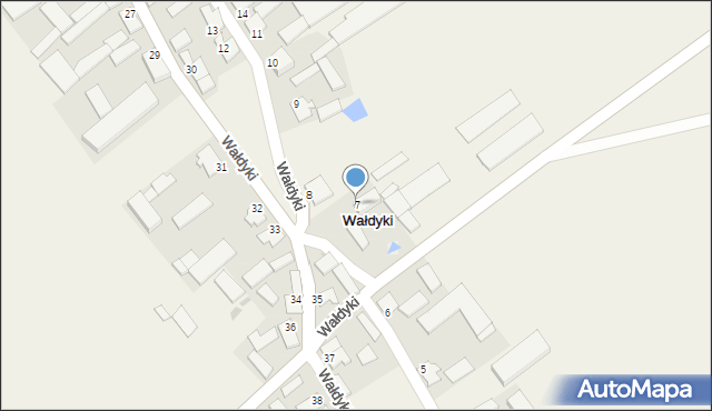 Wałdyki, Wałdyki, 7, mapa Wałdyki