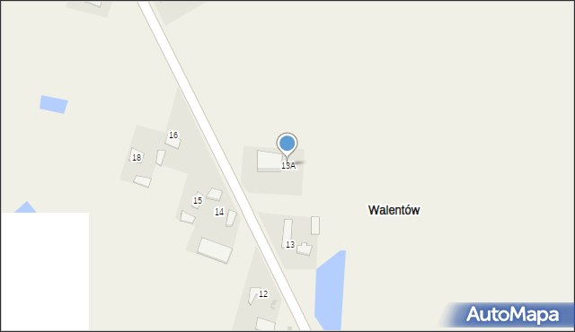 Walentów, Walentów, 13A, mapa Walentów