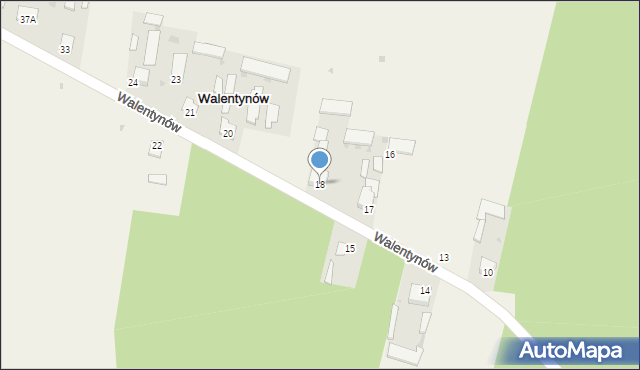 Walentynów, Walentynów, 18, mapa Walentynów