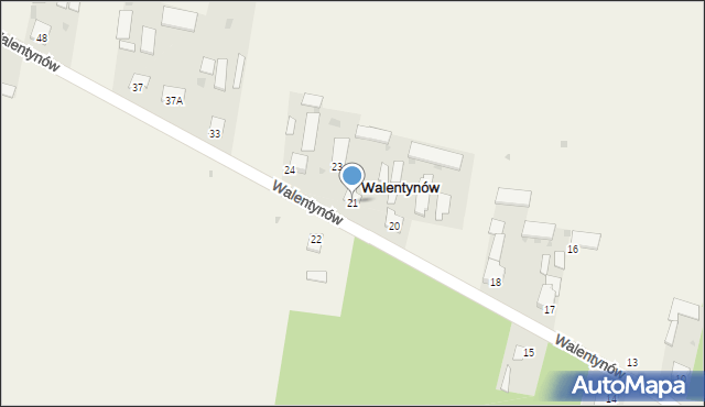 Walentynów, Walentynów, 21, mapa Walentynów