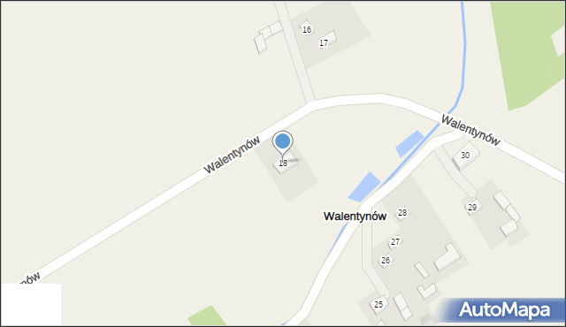 Walentynów, Walentynów, 18, mapa Walentynów