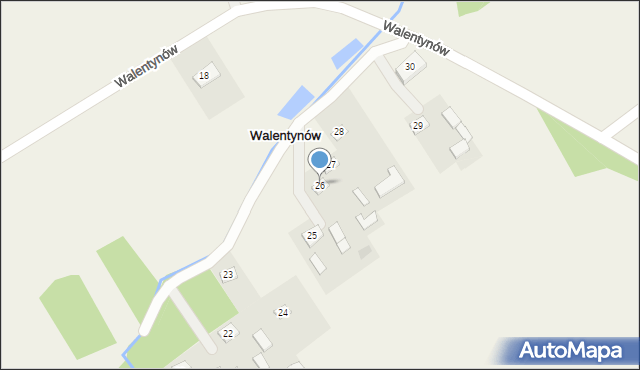 Walentynów, Walentynów, 26, mapa Walentynów