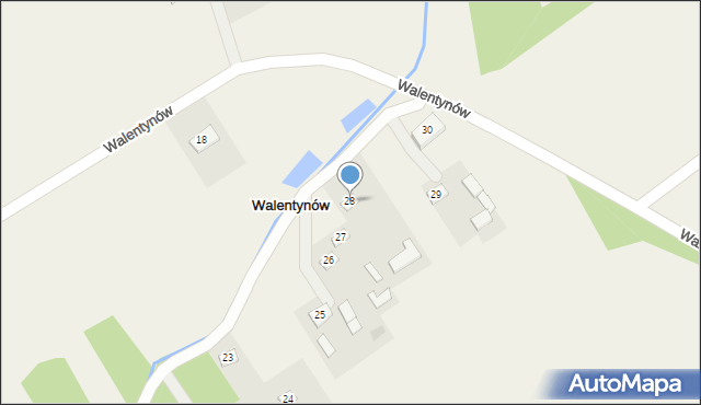 Walentynów, Walentynów, 28, mapa Walentynów