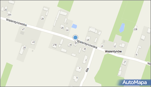 Walentynów, Walentynowska, 37, mapa Walentynów