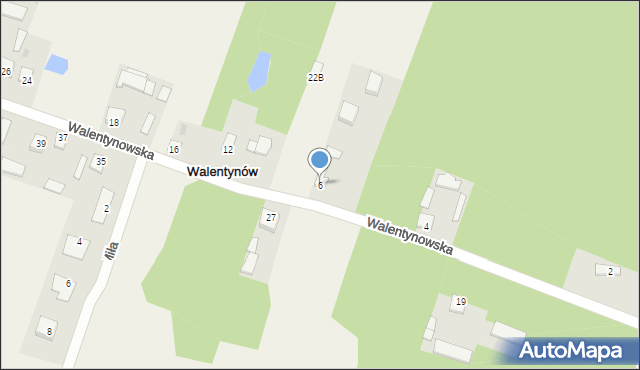 Walentynów, Walentynowska, 6, mapa Walentynów