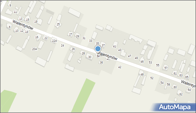 Walentynów, Walentynów, 34, mapa Walentynów