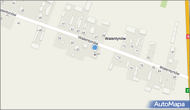 Walentynów, Walentynów, 66, mapa Walentynów