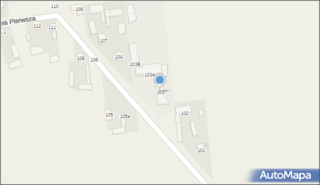 Walentynów, Walentynów, 103, mapa Walentynów