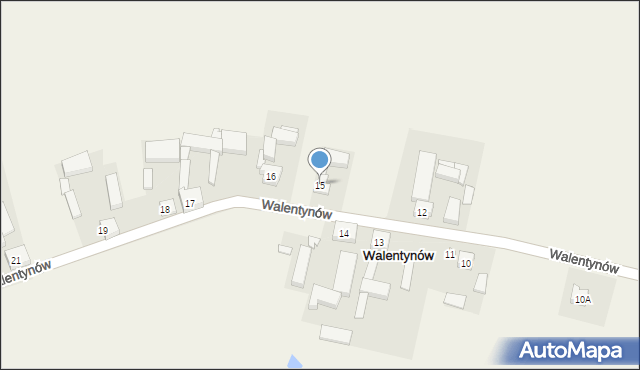 Walentynów, Walentynów, 15, mapa Walentynów