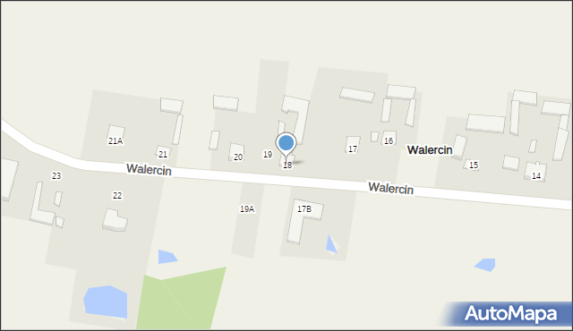 Walercin, Walercin, 18, mapa Walercin