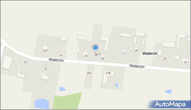 Walercin, Walercin, 19, mapa Walercin