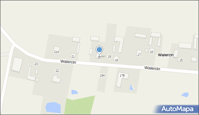 Walercin, Walercin, 20, mapa Walercin