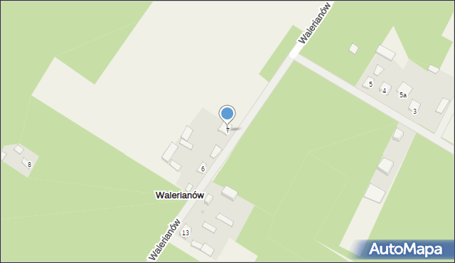 Walerianów, Walerianów, 7, mapa Walerianów