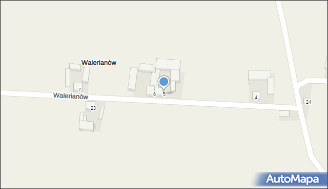 Walerianów, Walerianów, 5, mapa Walerianów