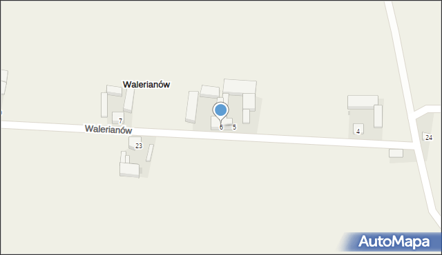 Walerianów, Walerianów, 6, mapa Walerianów