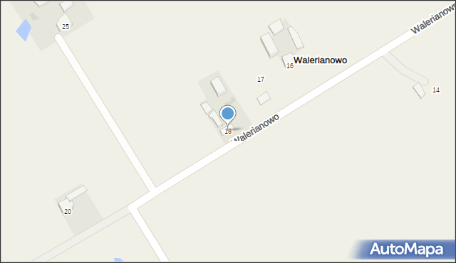 Walerianowo, Walerianowo, 18, mapa Walerianowo