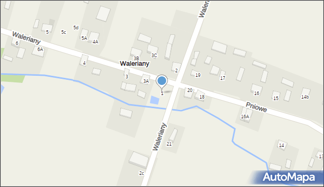 Waleriany, Waleriany, 1, mapa Waleriany