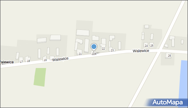 Walewice, Walewice, 22A, mapa Walewice