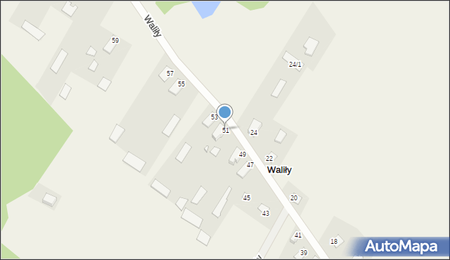 Waliły, Waliły, 51, mapa Waliły