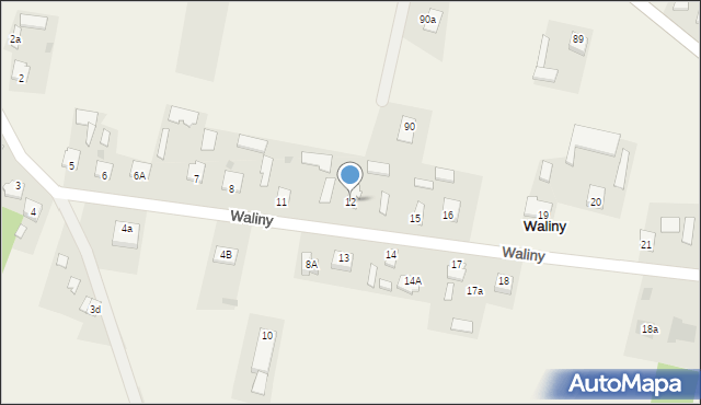 Waliny, Waliny, 12, mapa Waliny