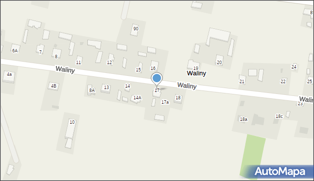 Waliny, Waliny, 17, mapa Waliny