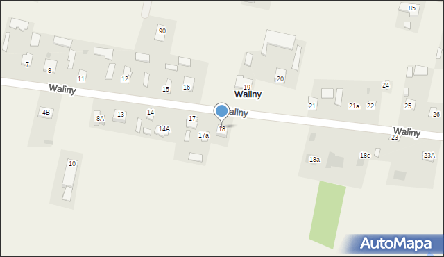 Waliny, Waliny, 18, mapa Waliny