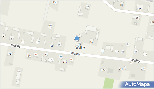 Waliny, Waliny, 19a, mapa Waliny