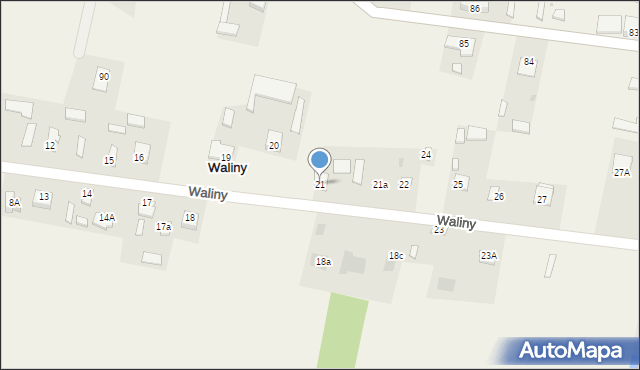 Waliny, Waliny, 21, mapa Waliny