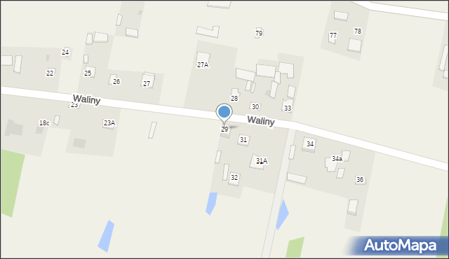 Waliny, Waliny, 29, mapa Waliny