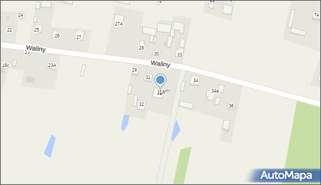 Waliny, Waliny, 31A, mapa Waliny