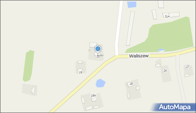 Waliszew, Waliszew, 20, mapa Waliszew