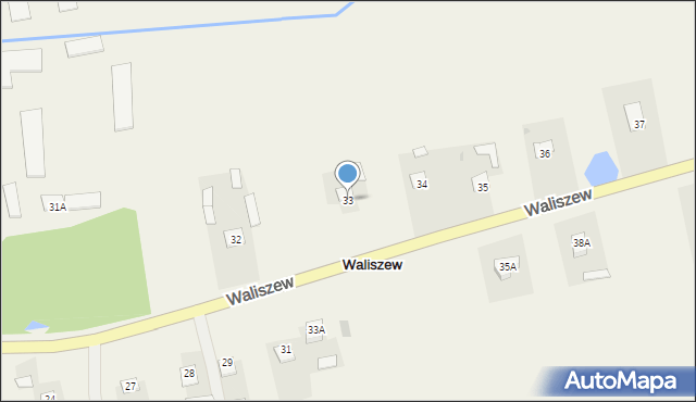 Waliszew, Waliszew, 33, mapa Waliszew