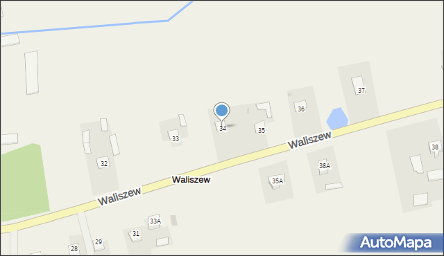 Waliszew, Waliszew, 34, mapa Waliszew