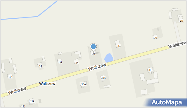 Waliszew, Waliszew, 36, mapa Waliszew