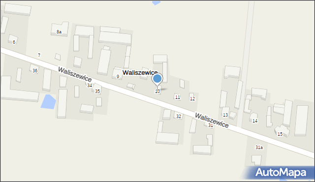 Waliszewice, Waliszewice, 10, mapa Waliszewice