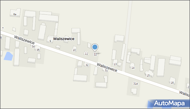 Waliszewice, Waliszewice, 12, mapa Waliszewice